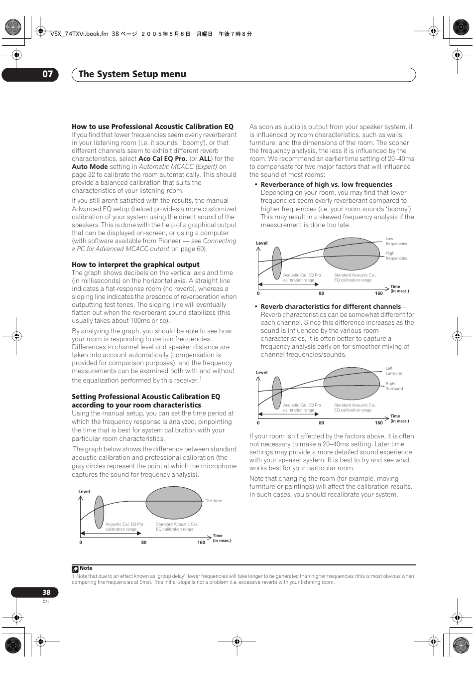 The system setup menu 07 | Pioneer VSX-72TXV-S User Manual | Page 38 / 88