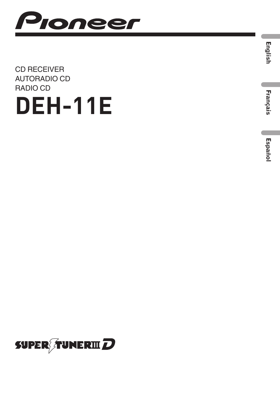 Pioneer DEH-11E User Manual | 49 pages