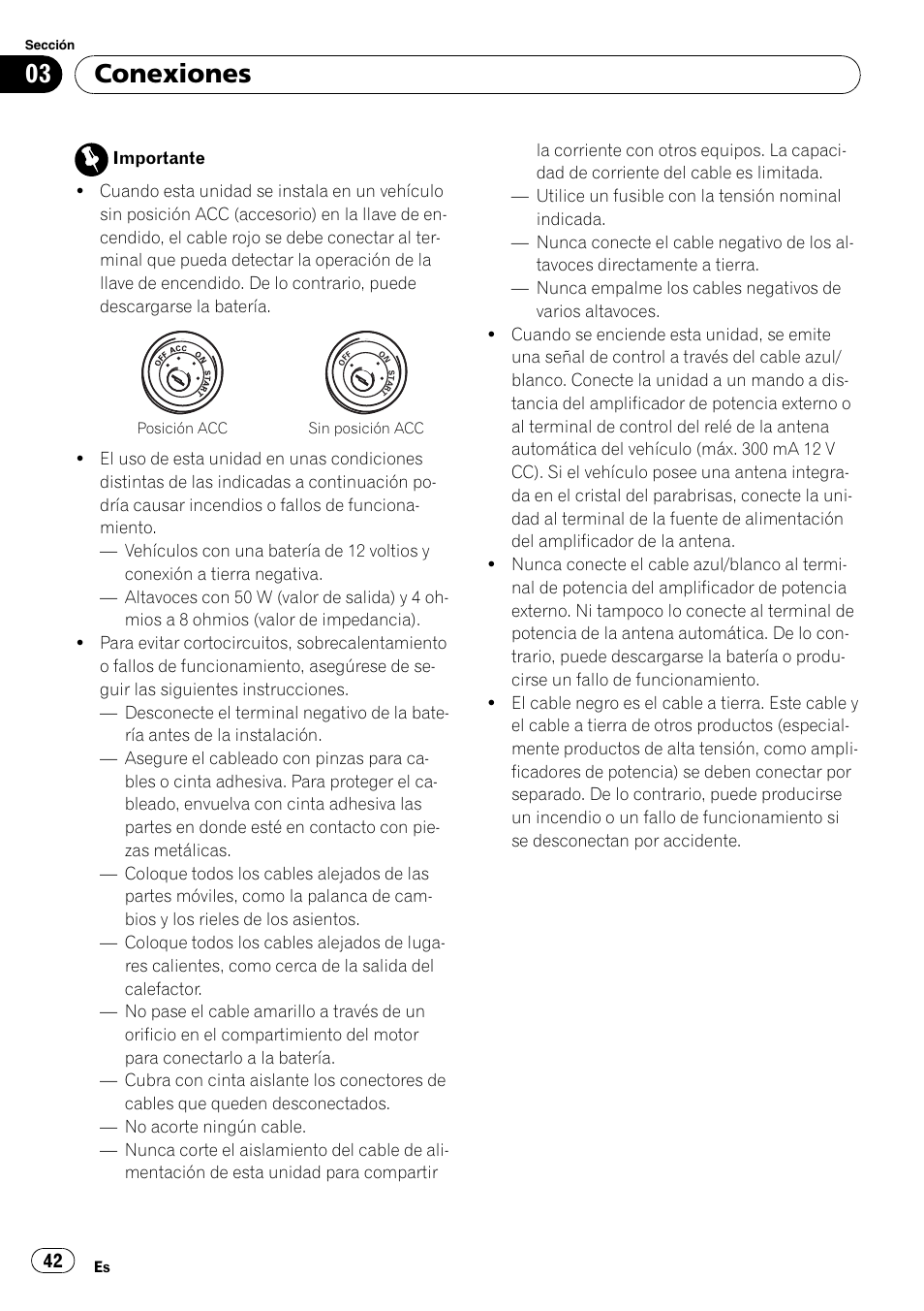 Conexiones | Pioneer DEH-11E User Manual | Page 42 / 49