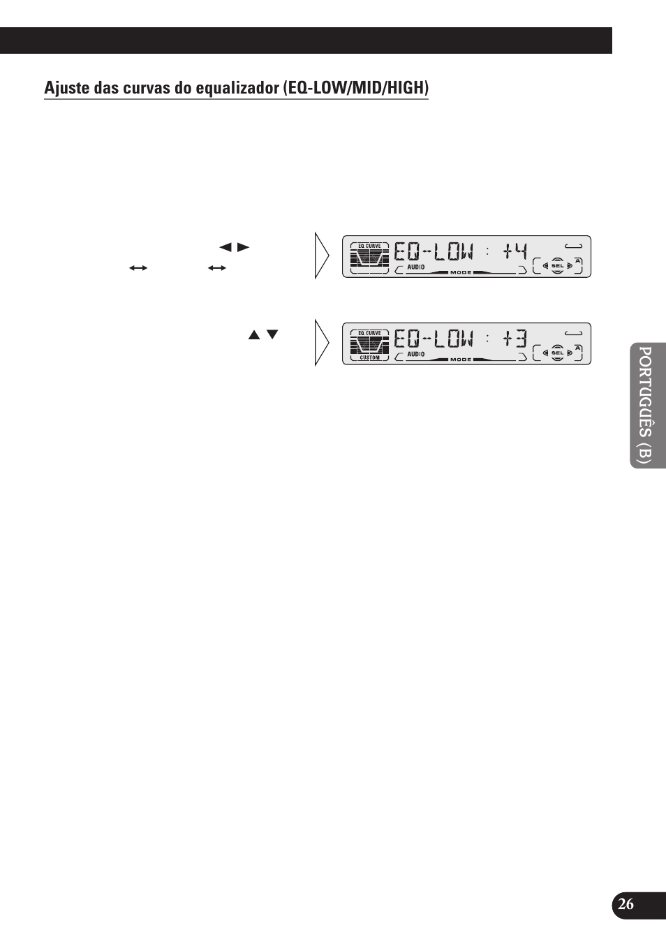 Ajuste das curvas do equalizador (eq-low/mid/high) | Pioneer DEH-P3150 User Manual | Page 103 / 116