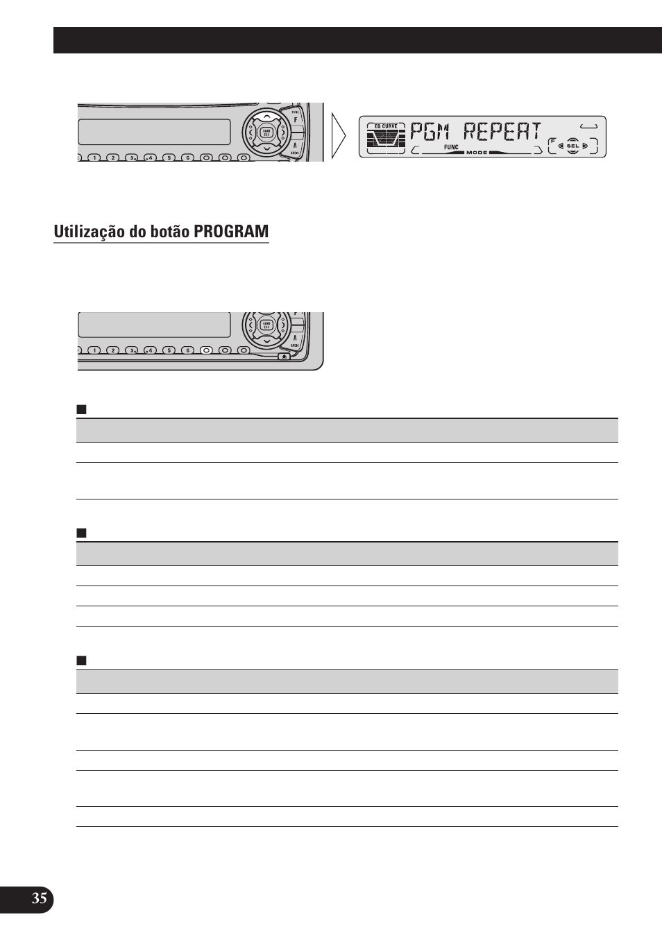 Utilização do botão program, Outras funções | Pioneer DEH-P3150 User Manual | Page 112 / 116