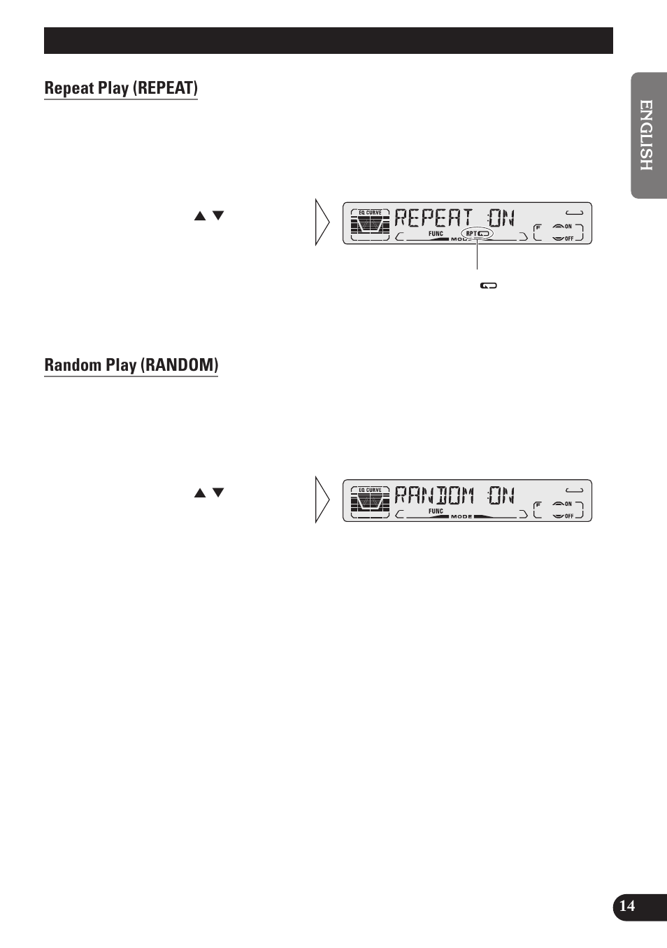 Using the built-in cd player, Repeat play (repeat), Random play (random) | Pioneer DEH-P3150 User Manual | Page 15 / 116