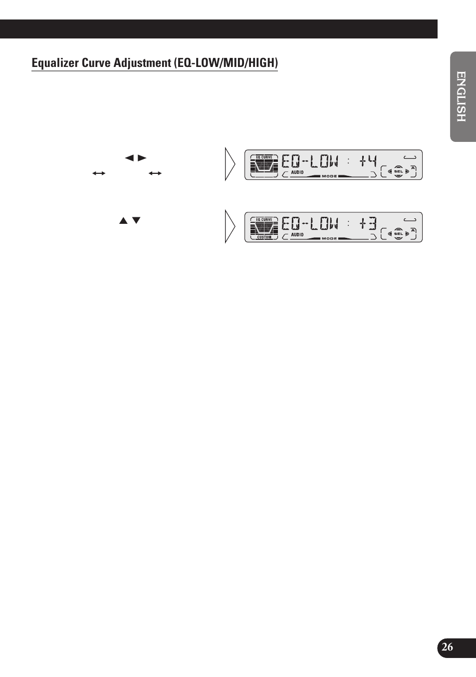 Equalizer curve adjustment (eq-low/mid/high) | Pioneer DEH-P3150 User Manual | Page 27 / 116