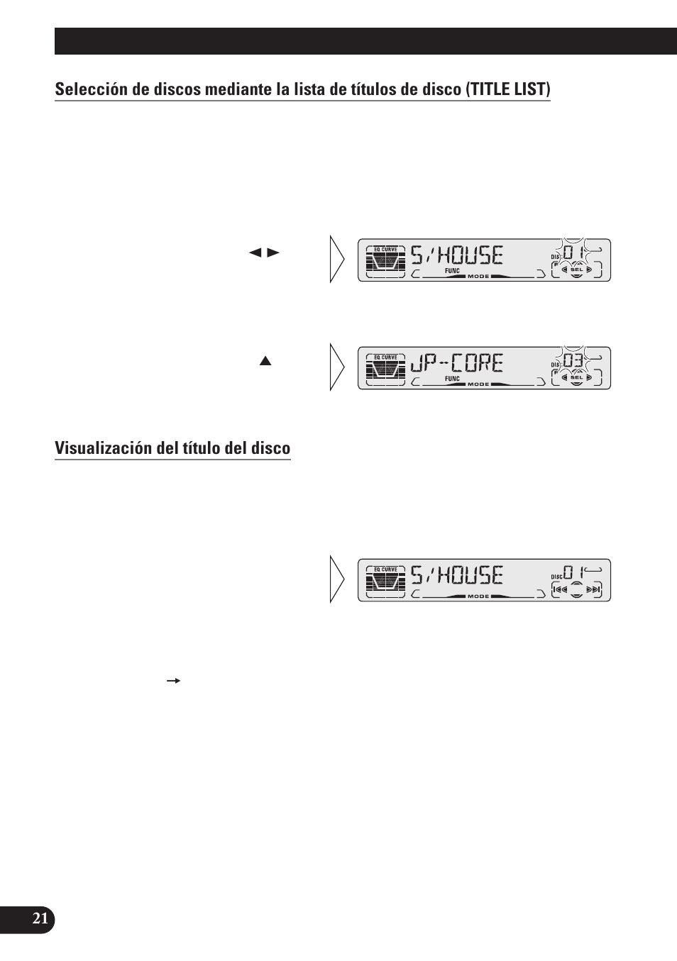 Visualización del título del disco, Uso de reproductores de multi-cd | Pioneer DEH-P3150 User Manual | Page 60 / 116