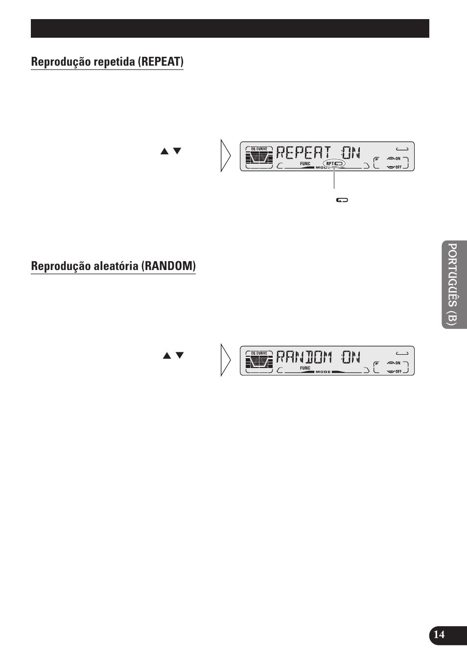 Utilização do cd player, Incorporado, Reprodução repetida (repeat) | Reprodução aleatória (random), Utilização do cd player incorporado | Pioneer DEH-P3150 User Manual | Page 91 / 116