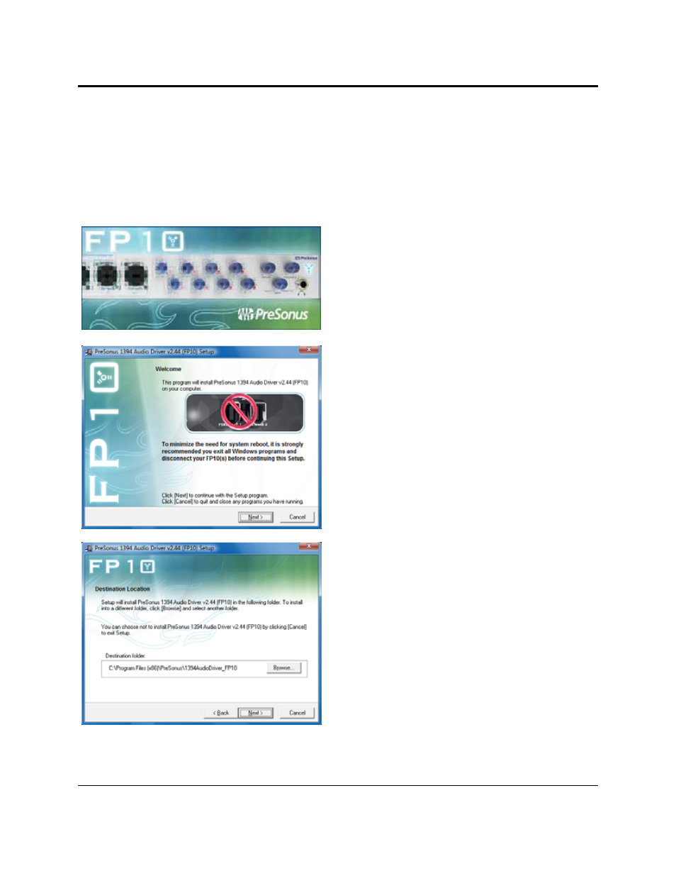 Operation, 1 quick start up | Presonus Audio electronic FP10 User Manual | Page 9 / 30