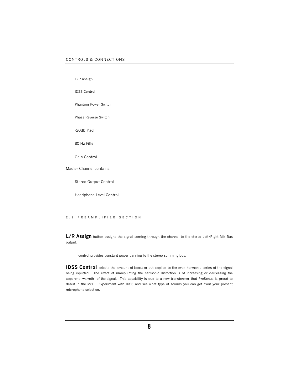 PreSonus M80 User Manual | Page 10 / 18