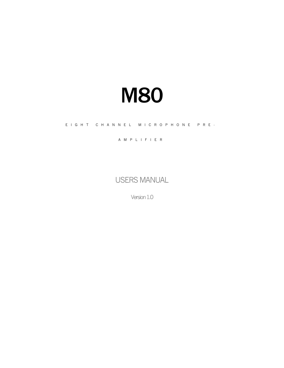 PreSonus M80 User Manual | Page 3 / 18