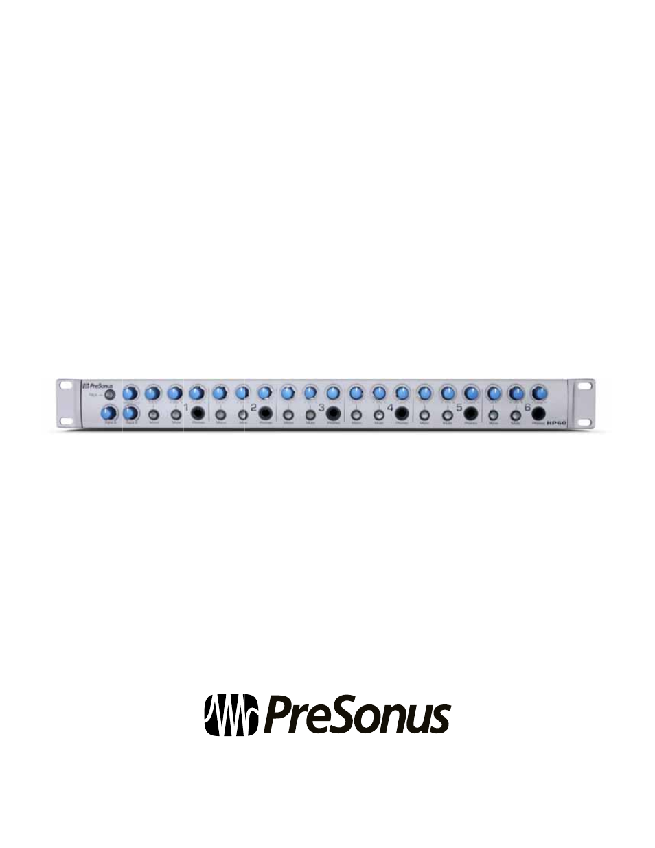 PreSonus HP60 User Manual | 20 pages