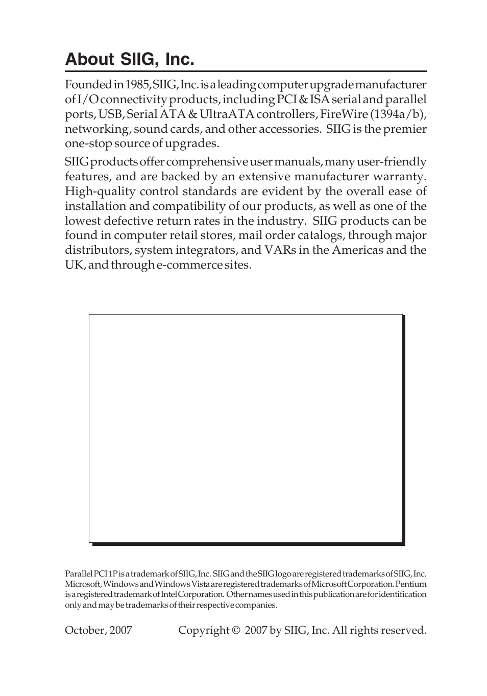 About siig, inc | Parallels 04-0358C User Manual | Page 12 / 12