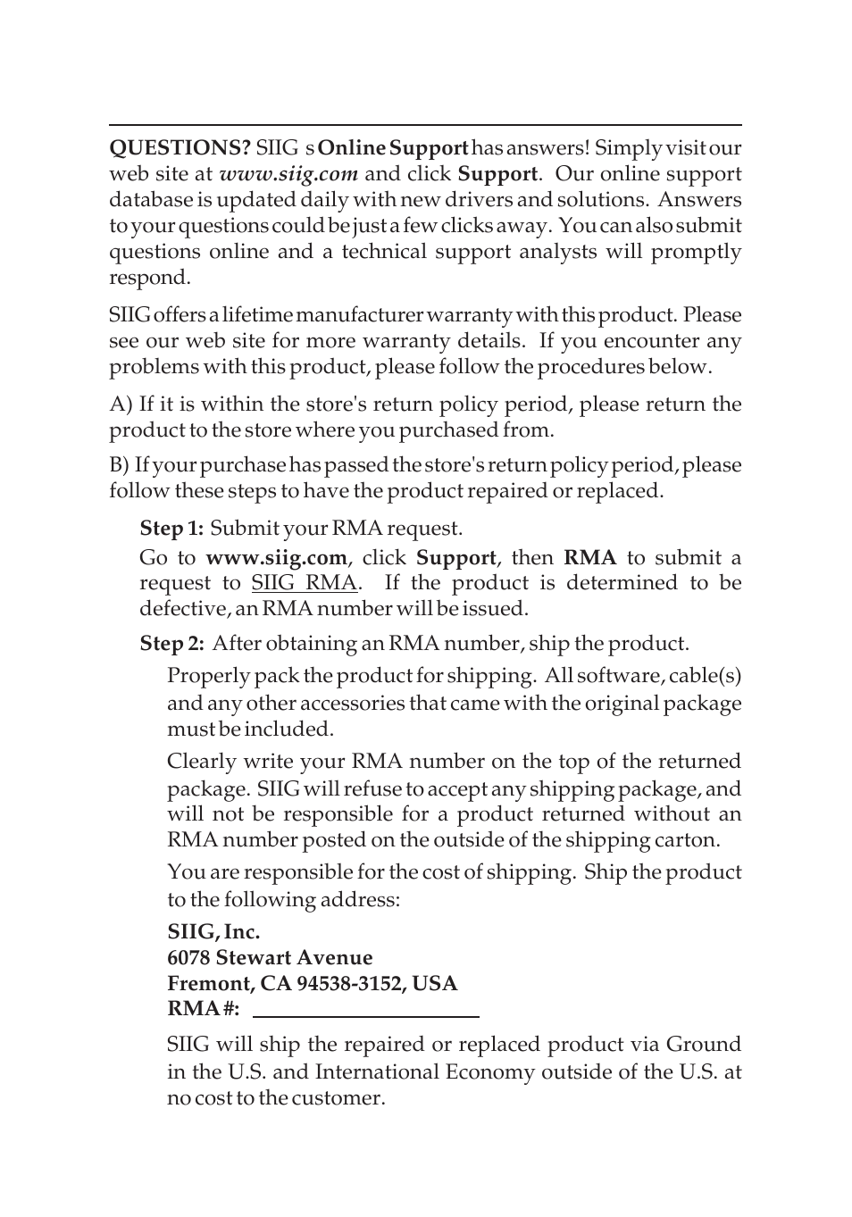 Technical support and warranty | Parallels AFICIO C3535 User Manual | Page 11 / 12