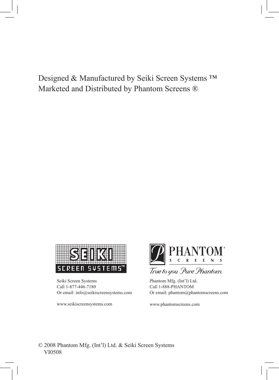 Phantom Tech Viewpoint VI0508 User Manual | Page 16 / 16