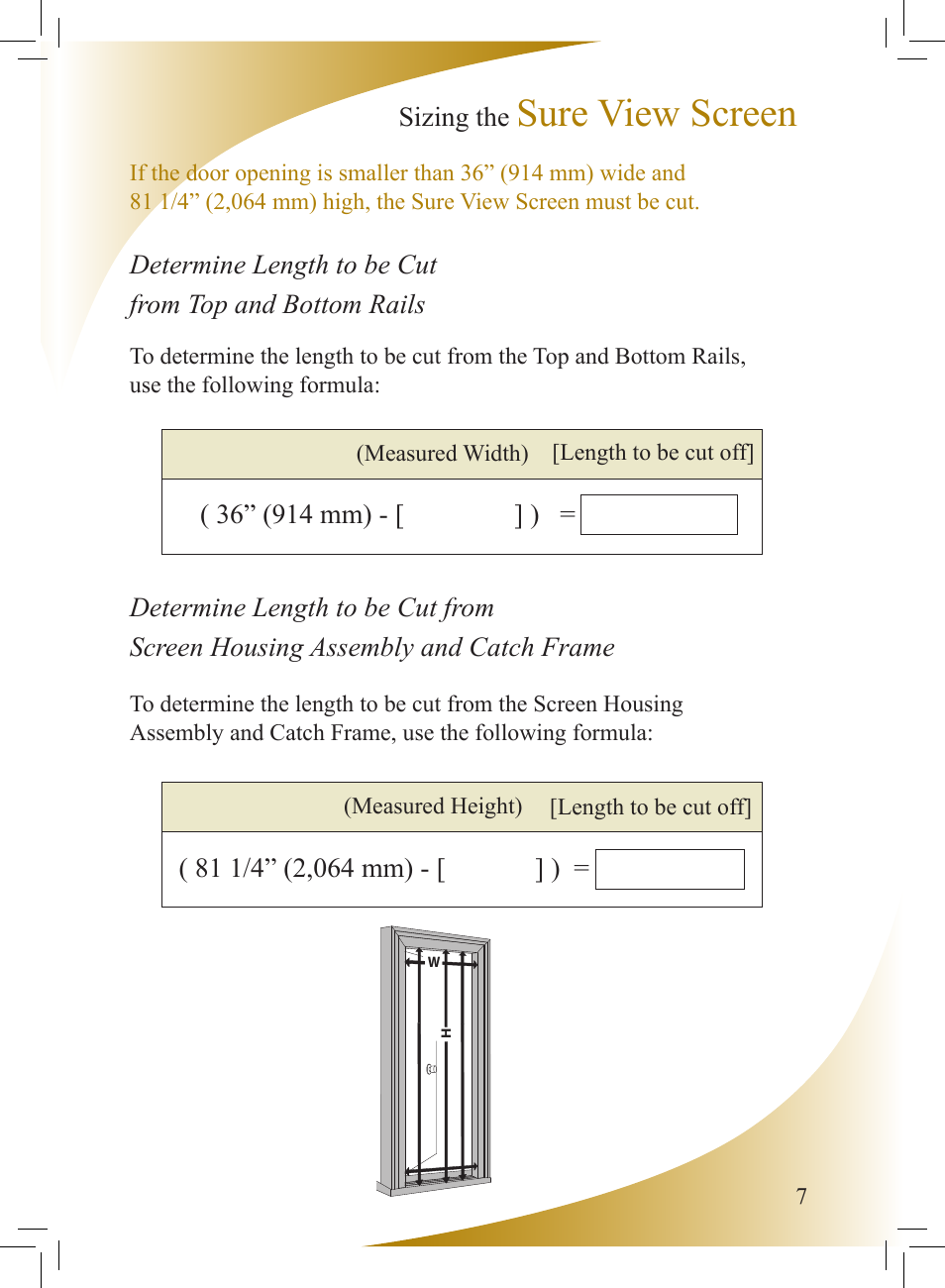 Sure view screen | Phantom Tech Sure View SU0508L User Manual | Page 7 / 20