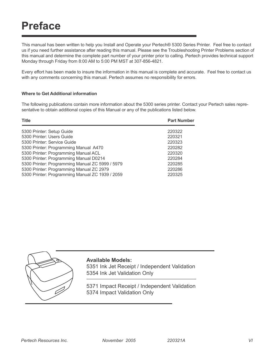 Preface | Pertech 5300 User Manual | Page 6 / 40