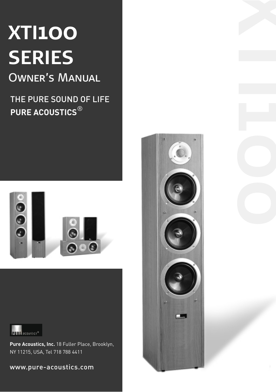 Pure Acoustics XTI100 User Manual | 4 pages