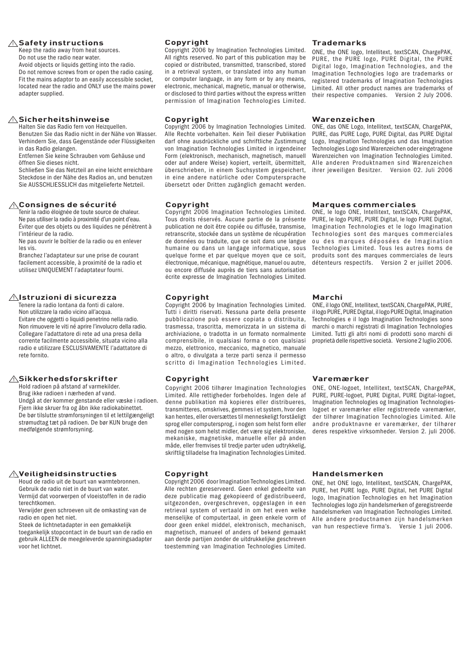 Pure ONE User Manual | Page 2 / 16