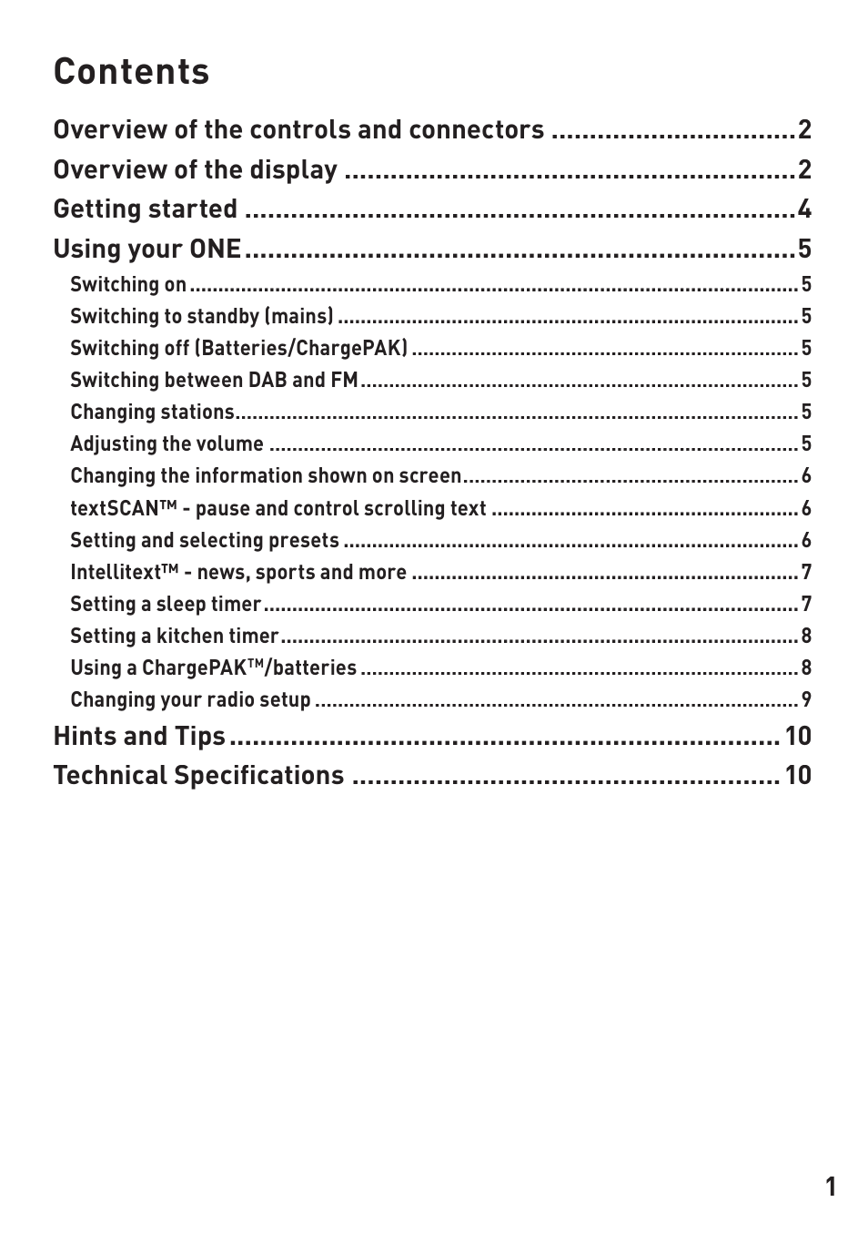 Pure ONE User Manual | Page 3 / 16
