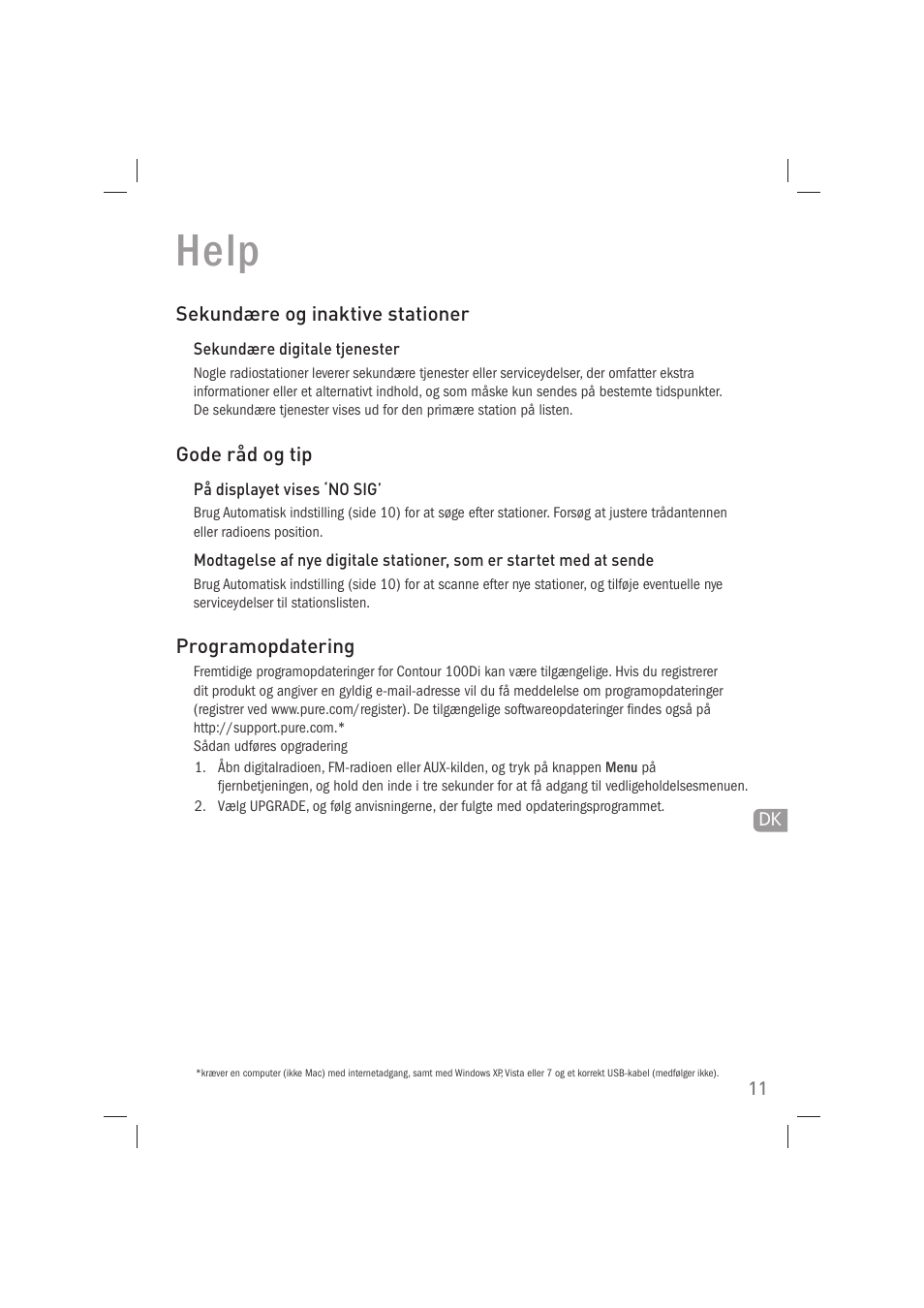 Help | Pure Acoustics Contour 100Di User Manual | Page 63 / 80