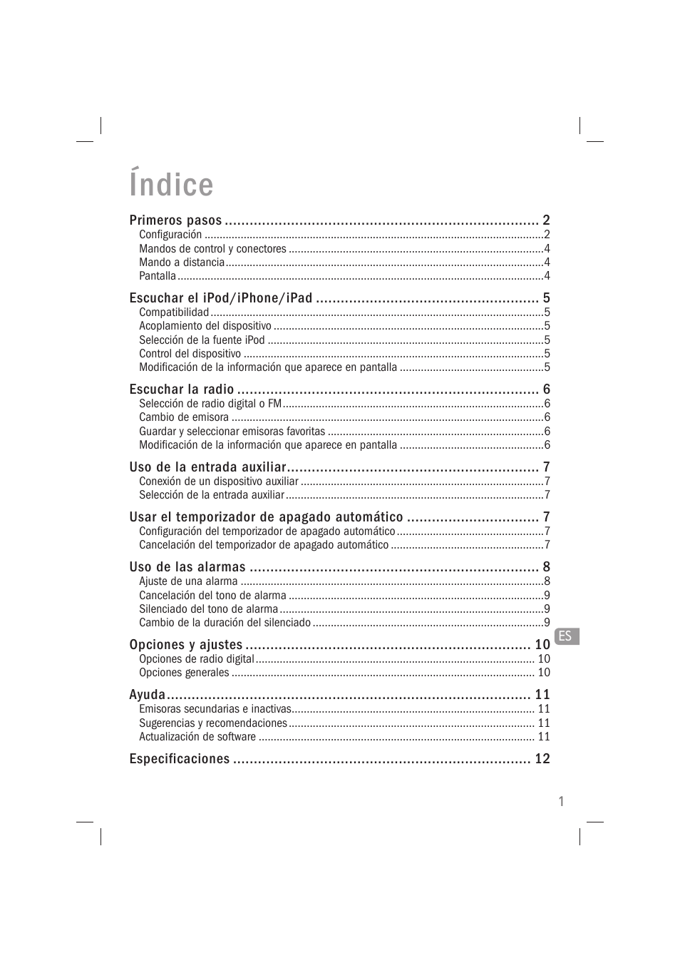 Índice | Pure Acoustics Contour 100Di User Manual | Page 65 / 80