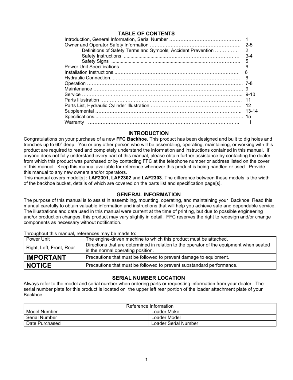 Important, Notice | Paladin Tools LAF2301 User Manual | Page 3 / 19