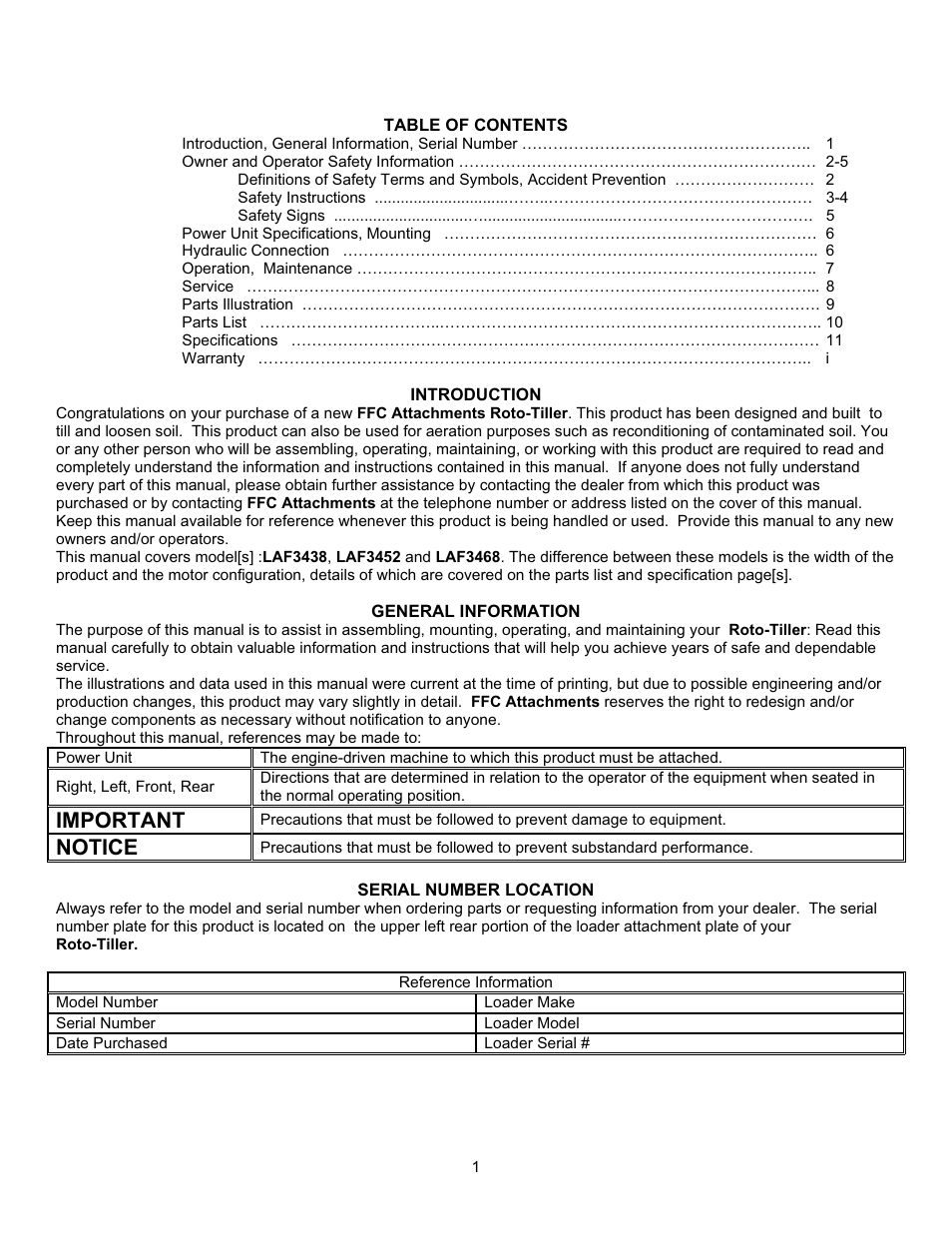 Important, Notice | Paladin Tools LAF3452 User Manual | Page 3 / 15