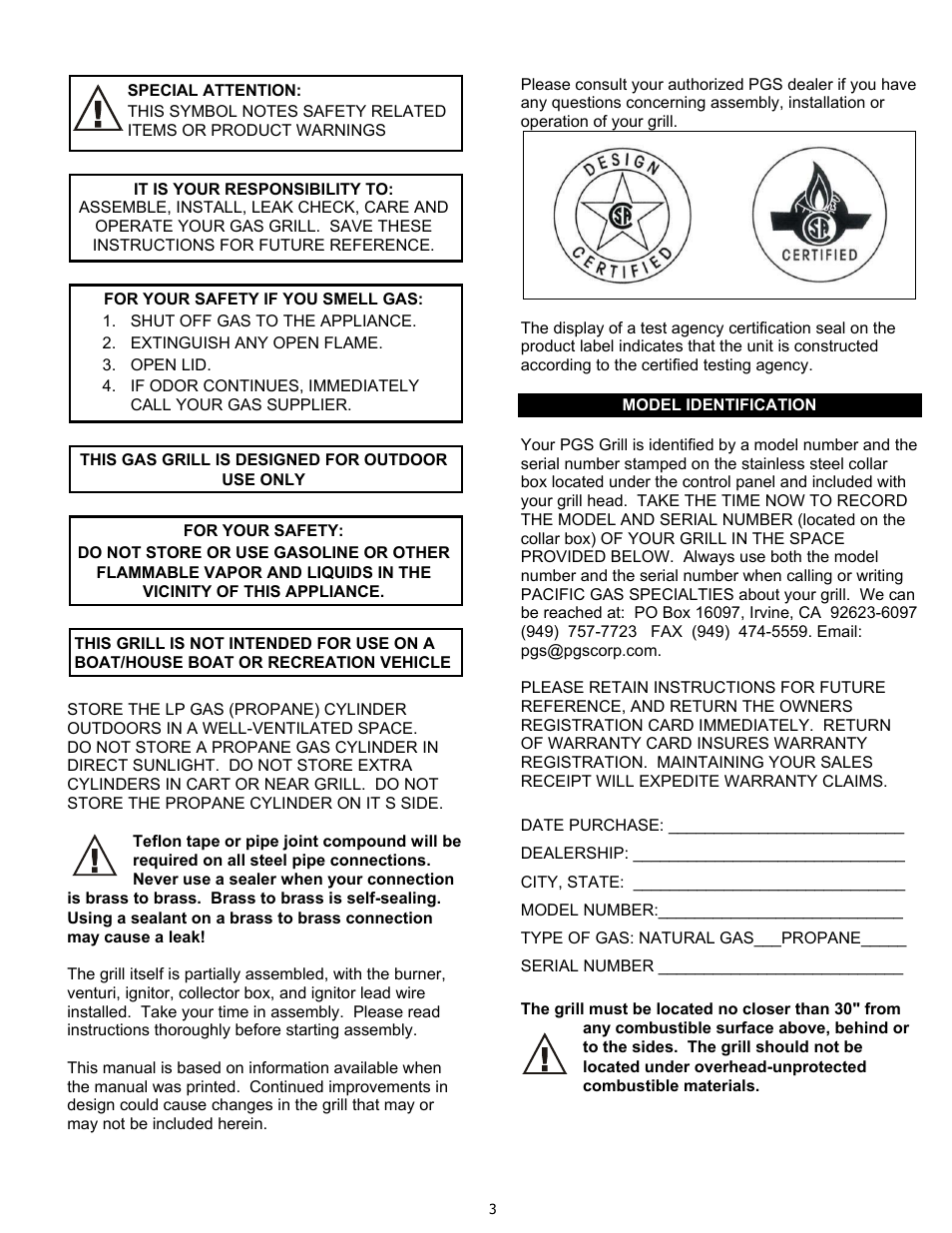 PGS K-40 User Manual | Page 3 / 25