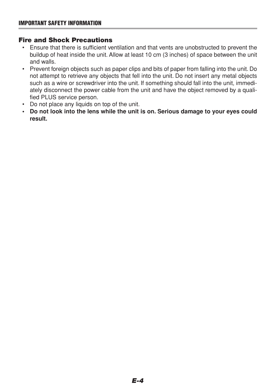 PLUS Vision V-1100Z User Manual | Page 4 / 72