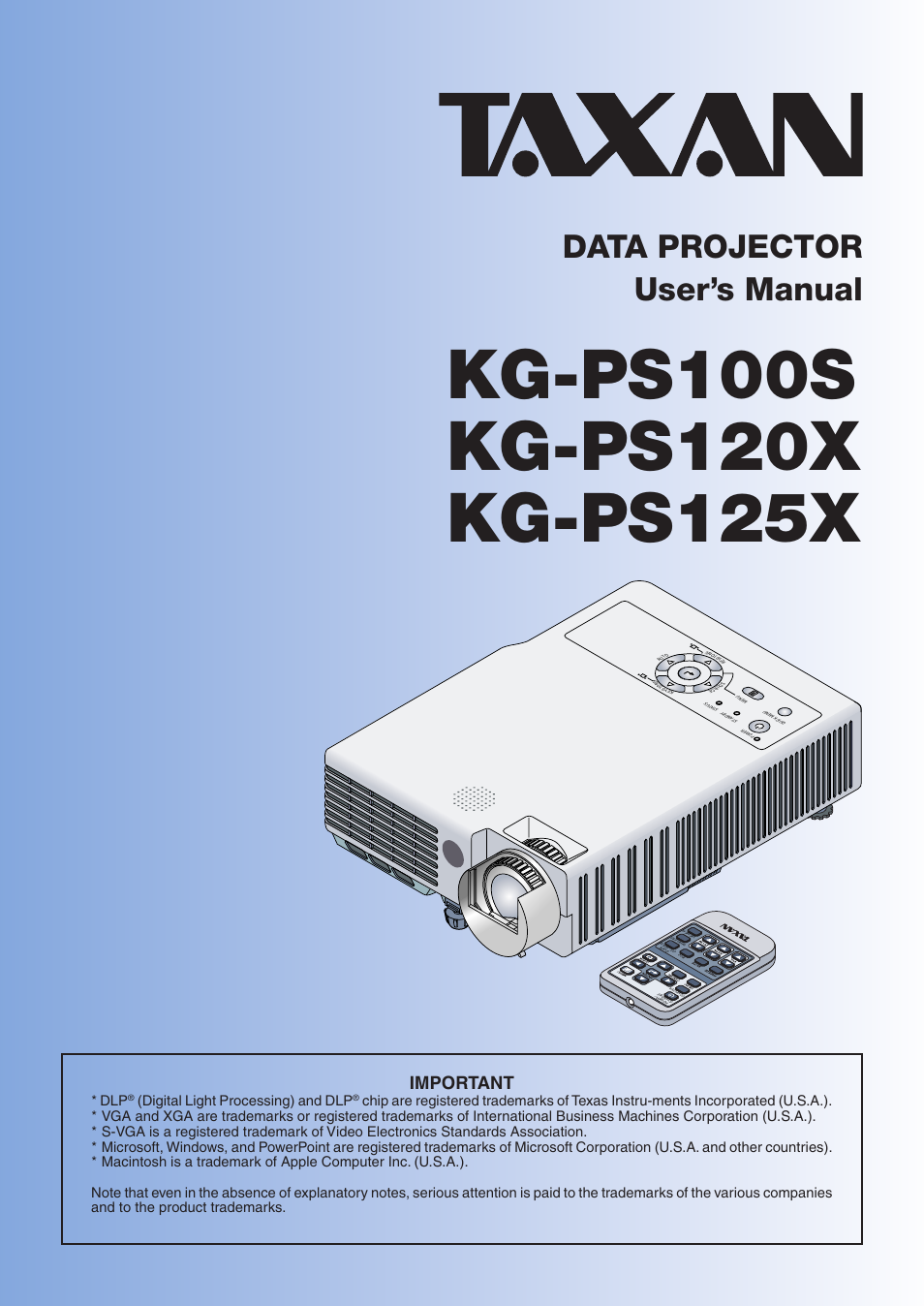 PLUS Vision KG-PS125X User Manual | 67 pages