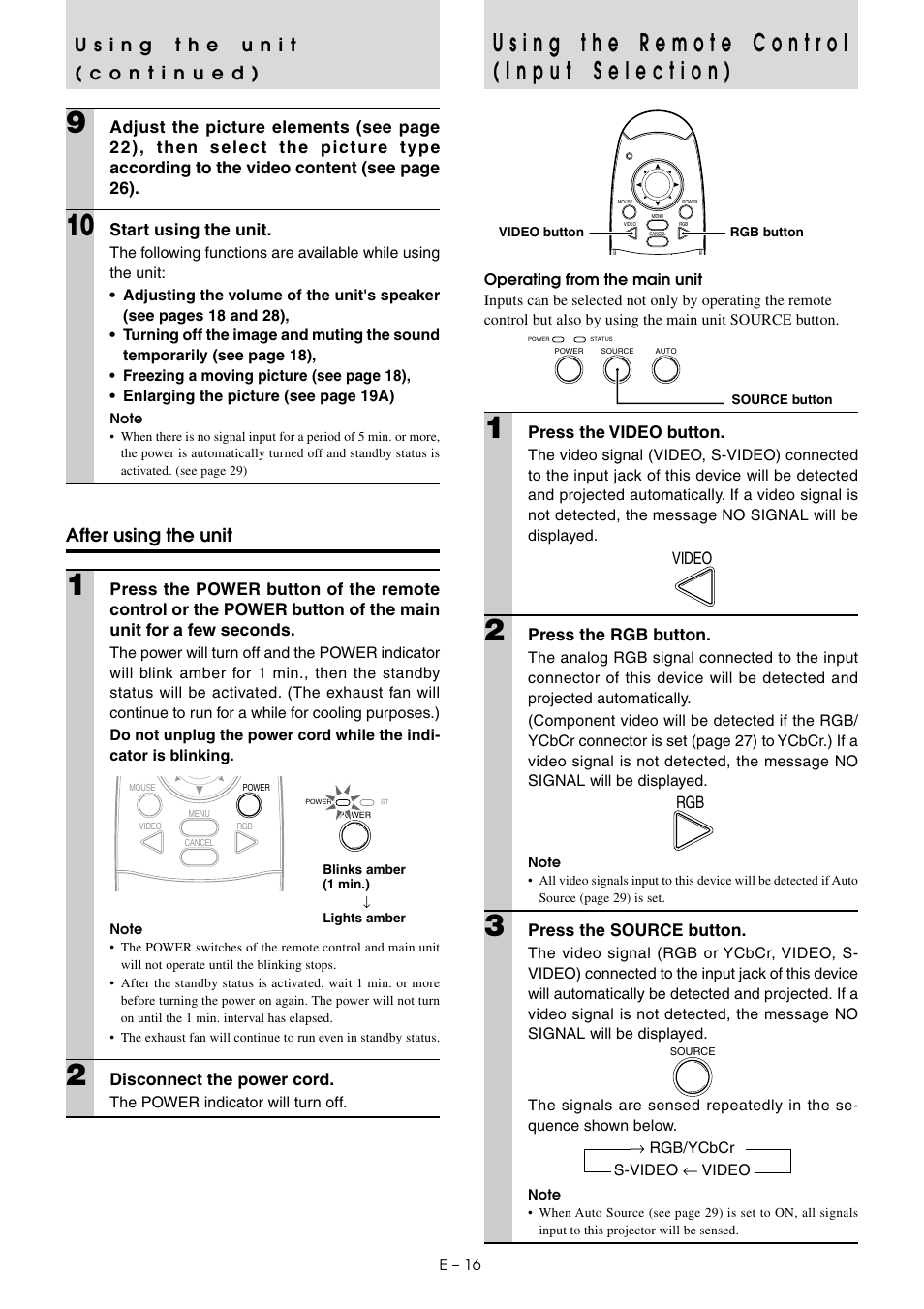 Using the remote control, After using the unit | PLUS Vision U3-810SF User Manual | Page 18 / 39