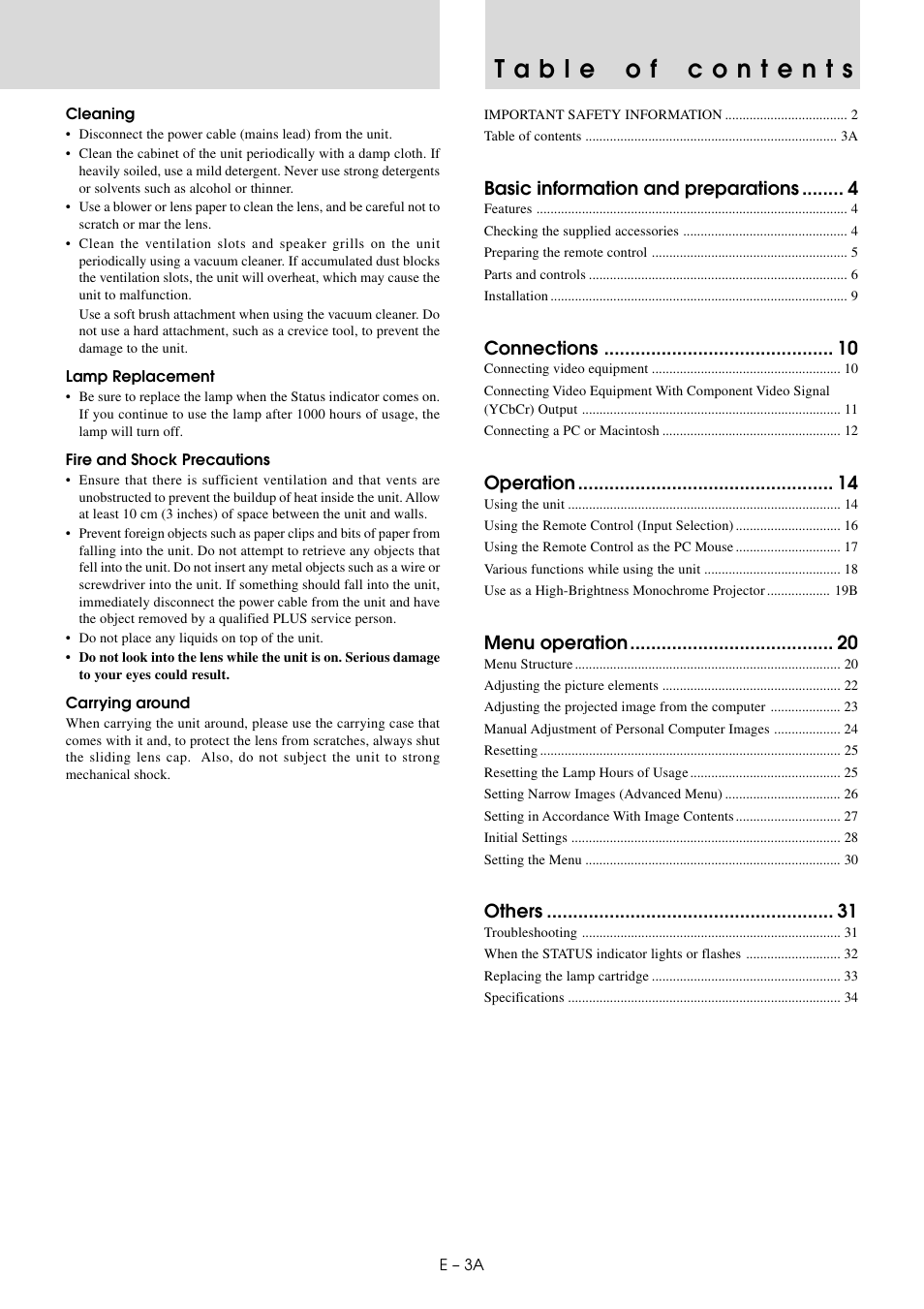 PLUS Vision U3-810SF User Manual | Page 3 / 39