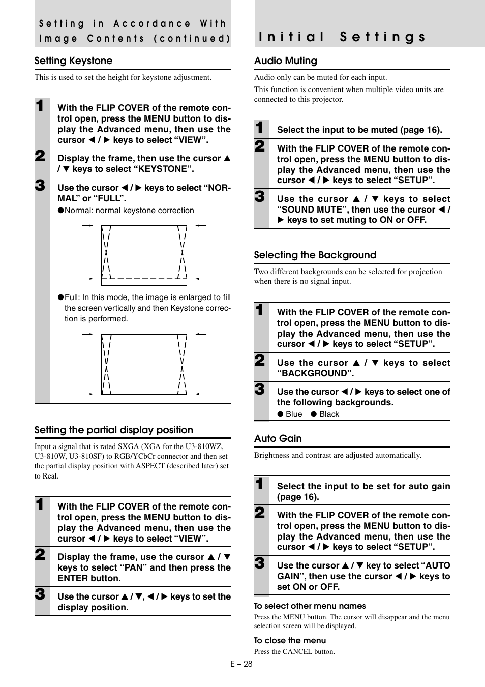 Initial settings | PLUS Vision U3-810SF User Manual | Page 31 / 39