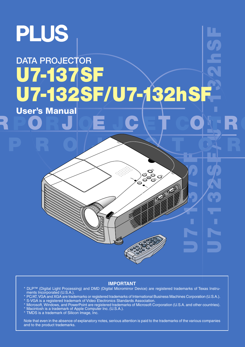 PLUS Vision U7-137SF User Manual | 67 pages