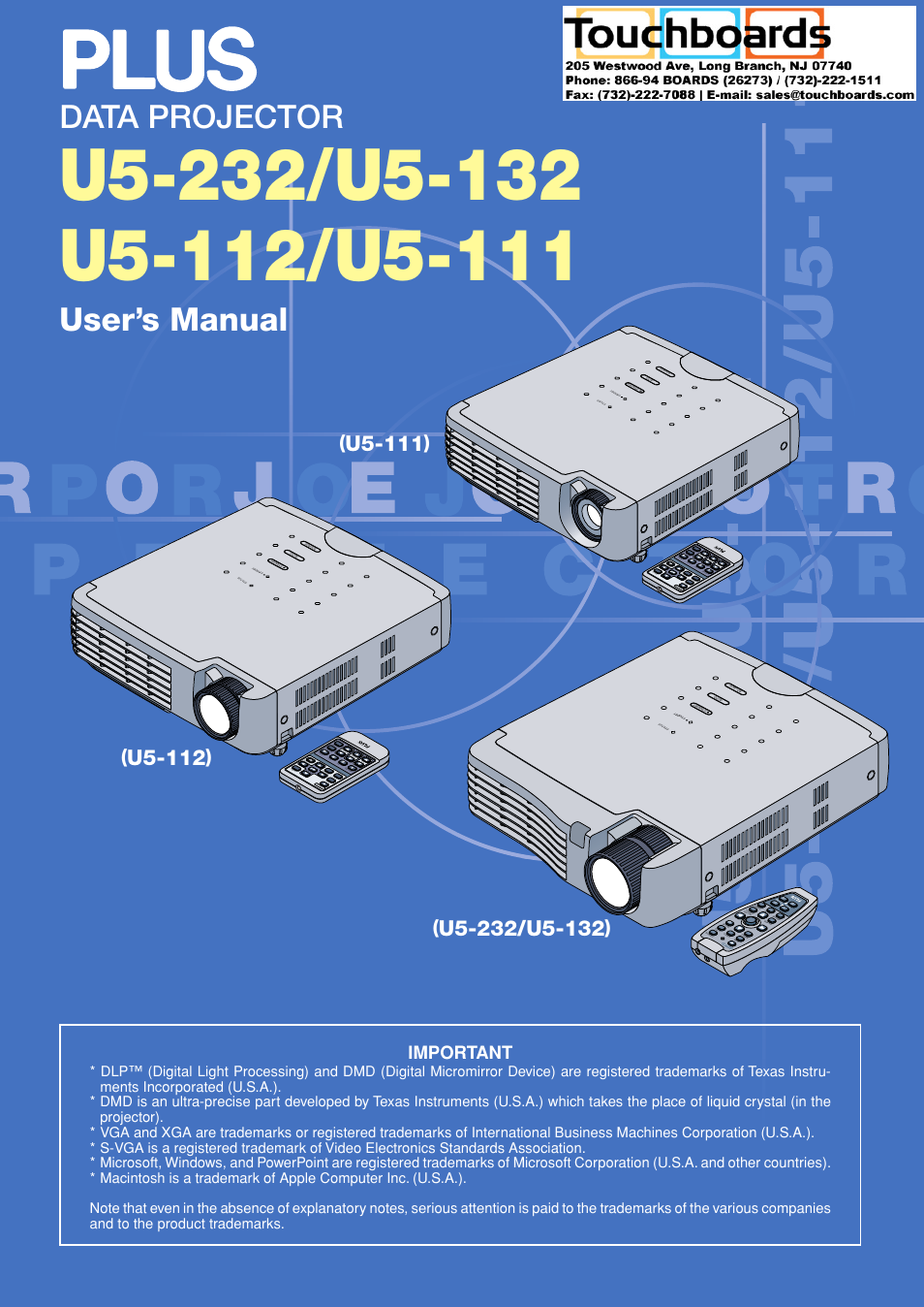 PLUS Vision U5-232 User Manual | 72 pages