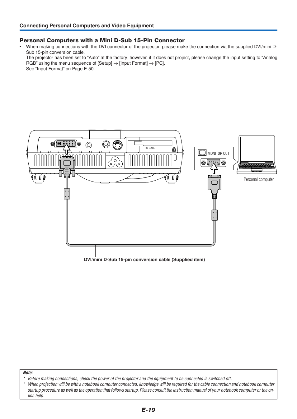 E-19 | PLUS Vision U4-111 User Manual | Page 20 / 80