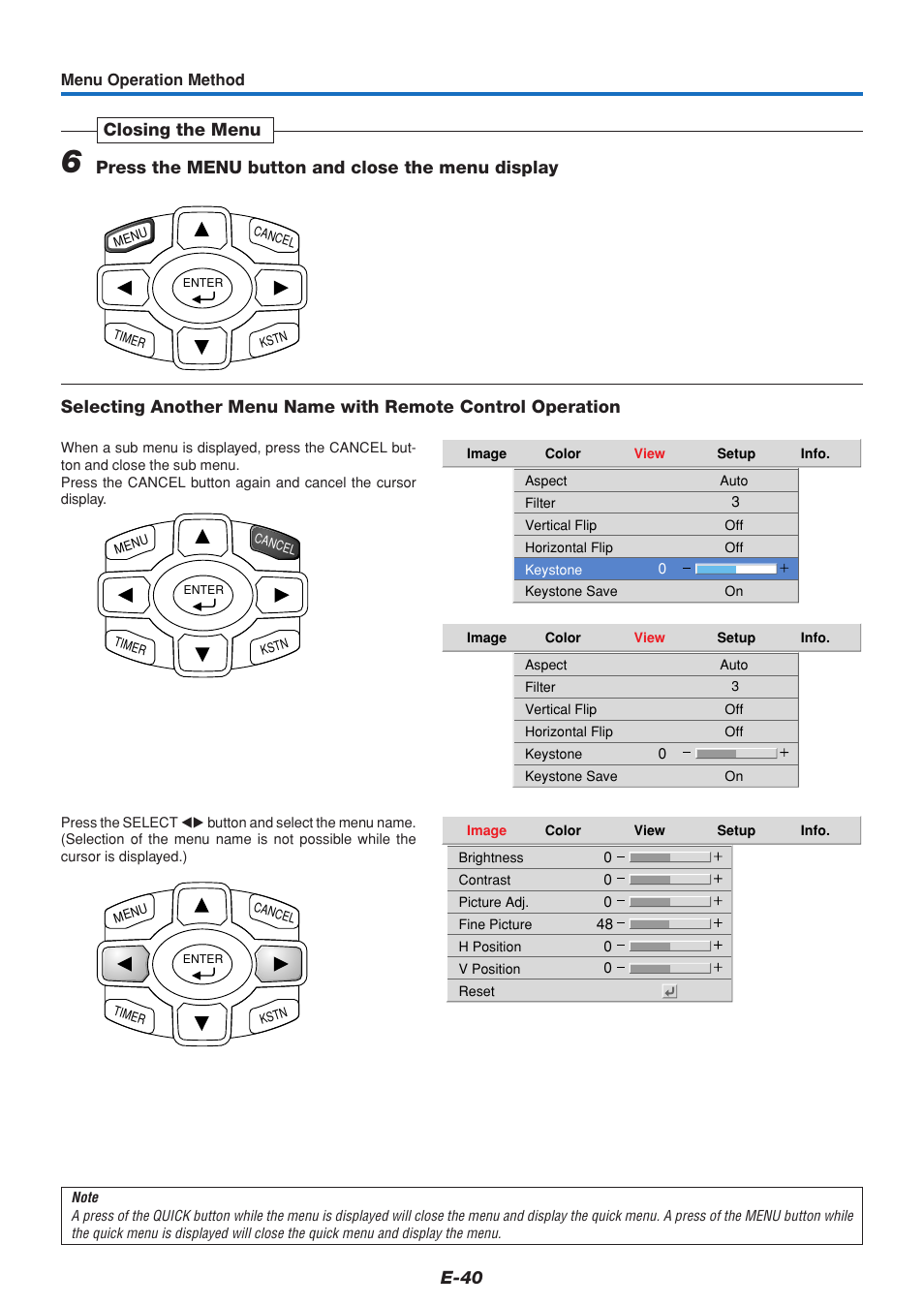E-40 | PLUS Vision U4-111 User Manual | Page 41 / 80