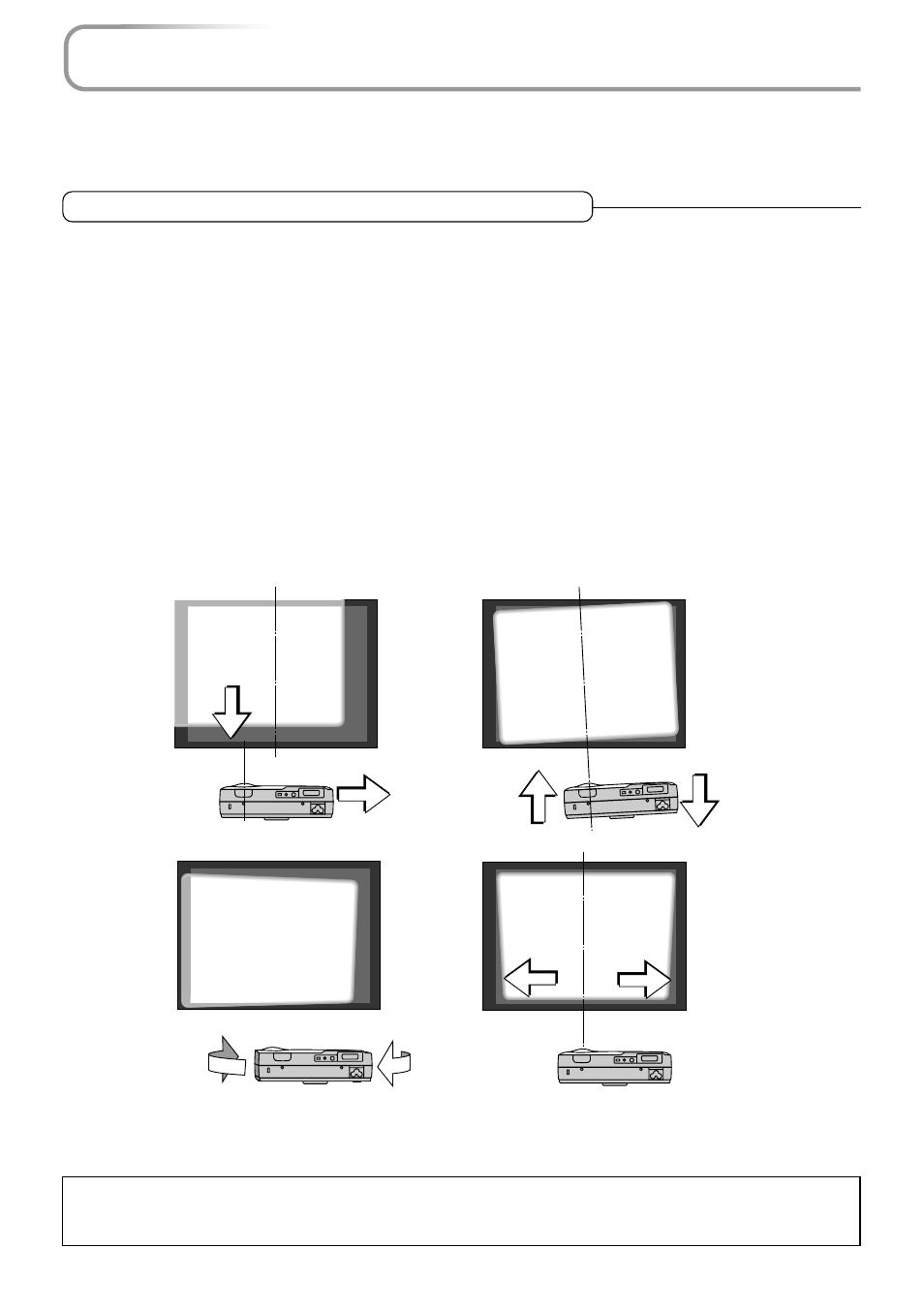 Adjustment of the projection screen, Projection screen position adjustment | PLUS Vision PLUS V-1080 User Manual | Page 26 / 72