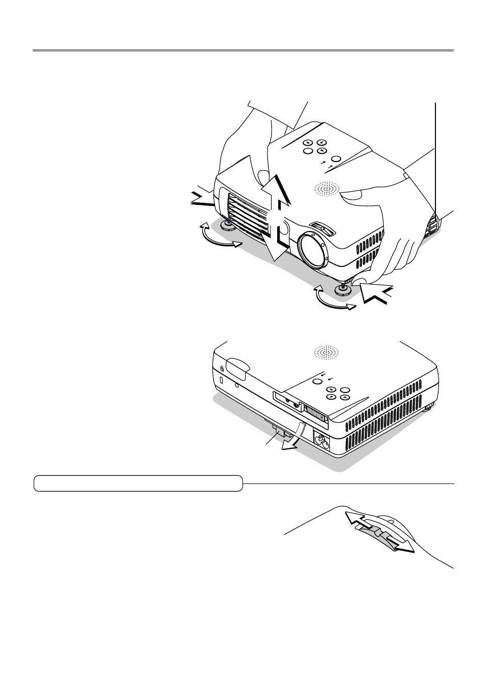 Focus adjustment, E-27 making adjustments with the adjusters, Adjustment of the projection screen | PLUS Vision PLUS V-1080 User Manual | Page 27 / 72