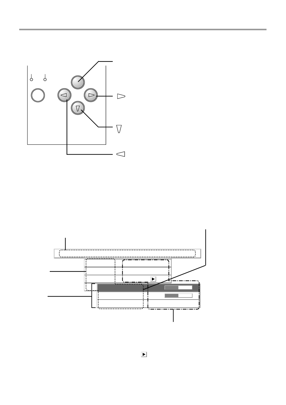 E-38, Names and functions of menu screen parts | PLUS Vision PLUS V-1080 User Manual | Page 38 / 72