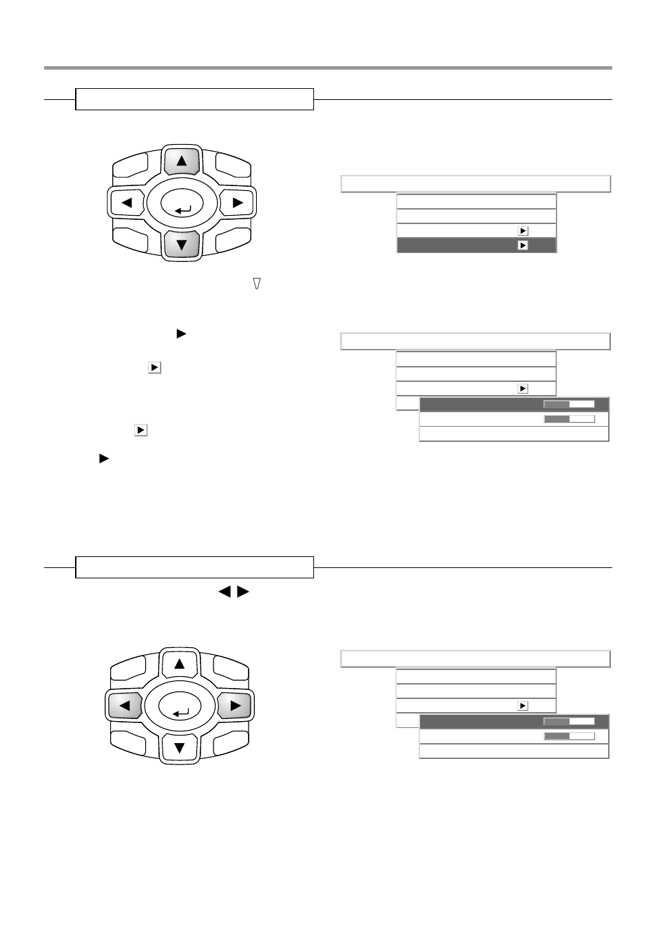 E-41, Press the cursor, Making adjustments/settings | Menu operation method | PLUS Vision PLUS V-1080 User Manual | Page 41 / 72