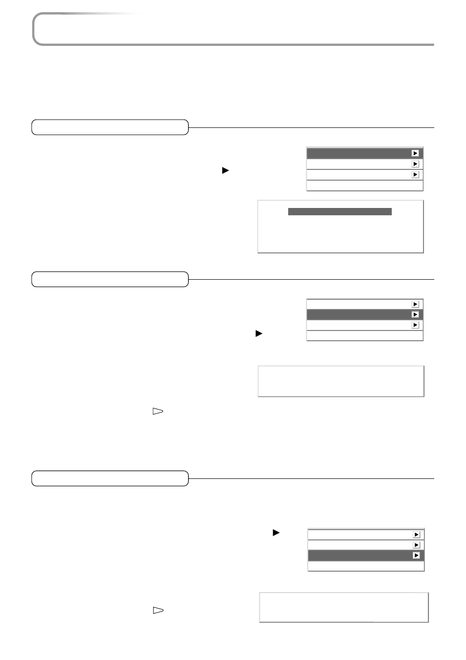 Info, Status, Factory default | Lamp timer reset, E-59 | PLUS Vision PLUS V-1080 User Manual | Page 59 / 72