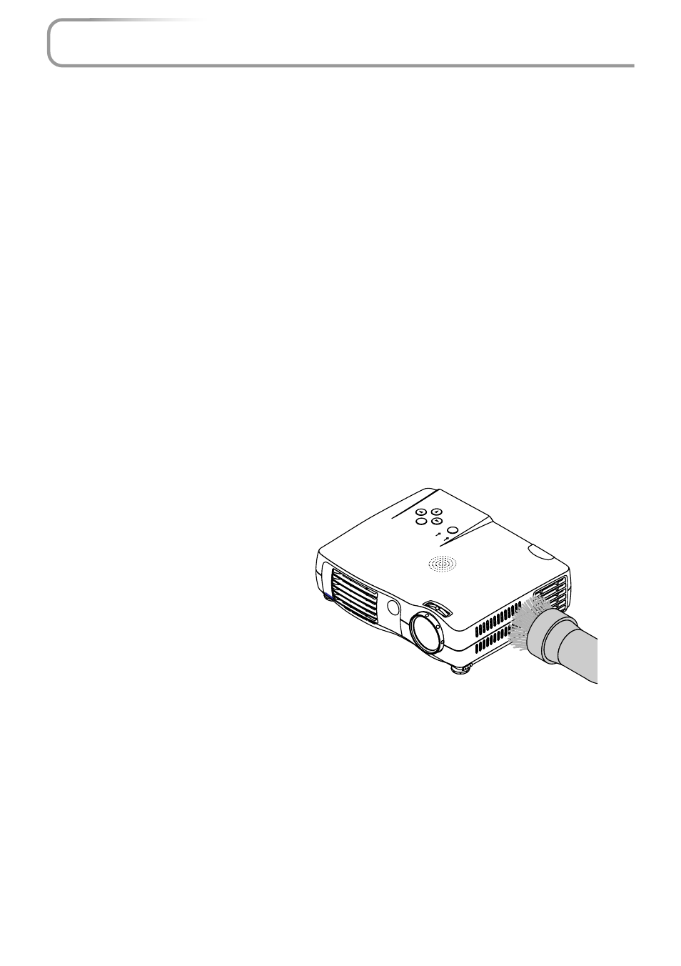 Cleaning, E-65, Cleaning a soiled projector main unit | Dirty lens, Dust of the intake and outflow holes, Cleaning the inside of the projector | PLUS Vision PLUS V-1080 User Manual | Page 65 / 72