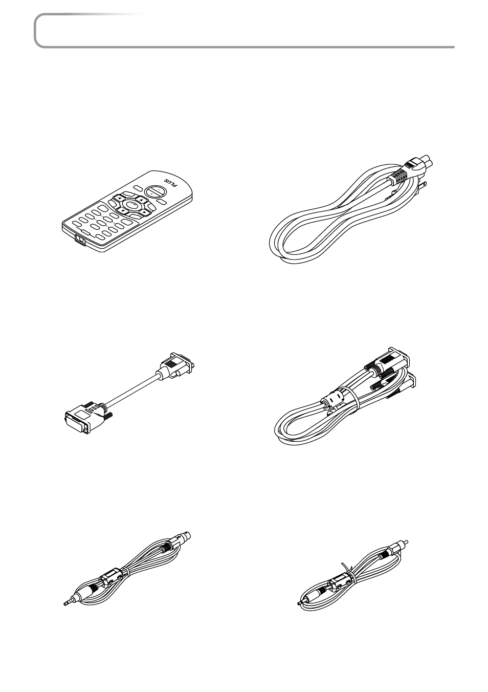 Checking the supplied accessories | PLUS Vision PLUS V-1080 User Manual | Page 8 / 72