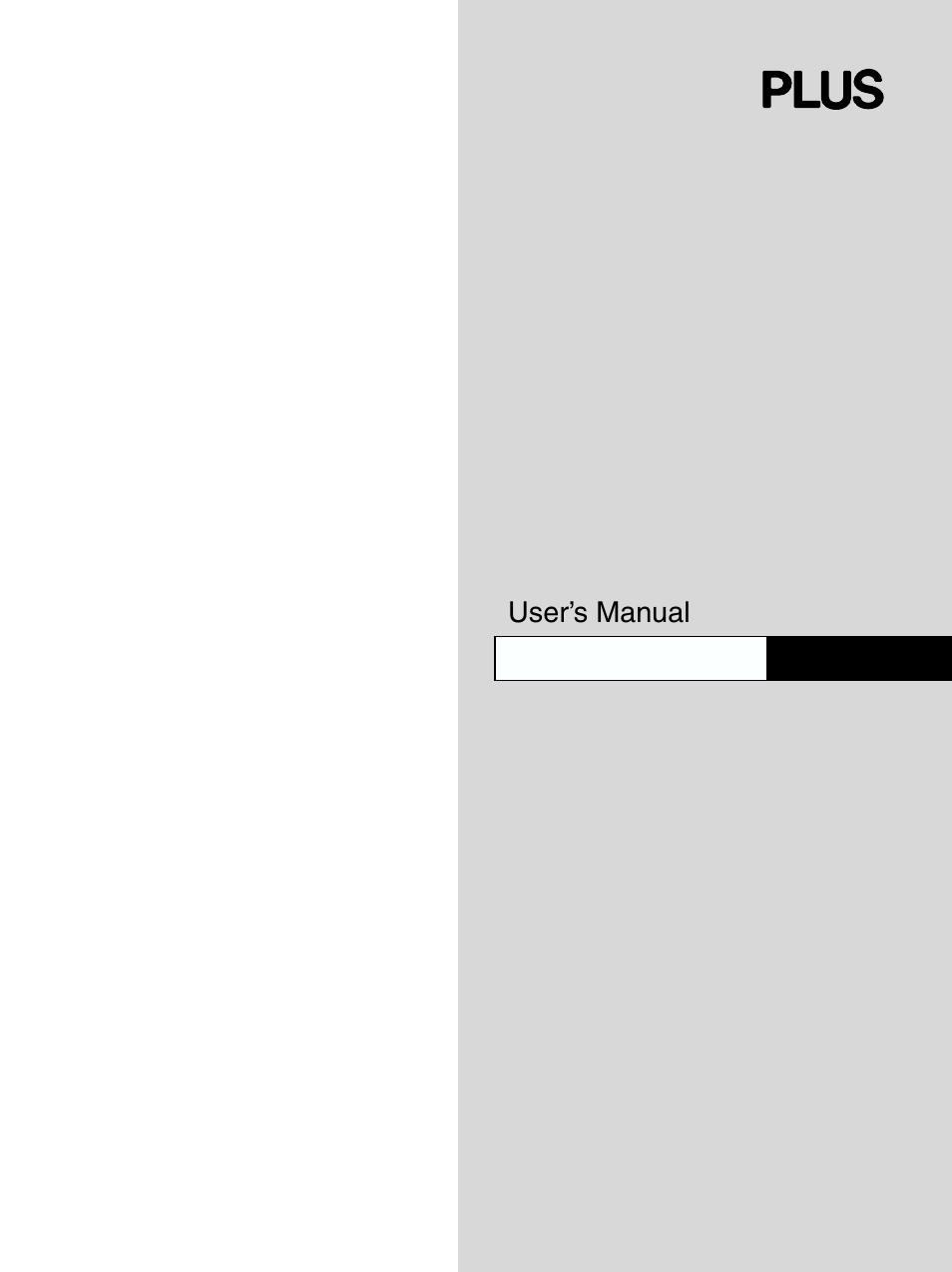 PLUS Vision HE-3100 User Manual | 44 pages