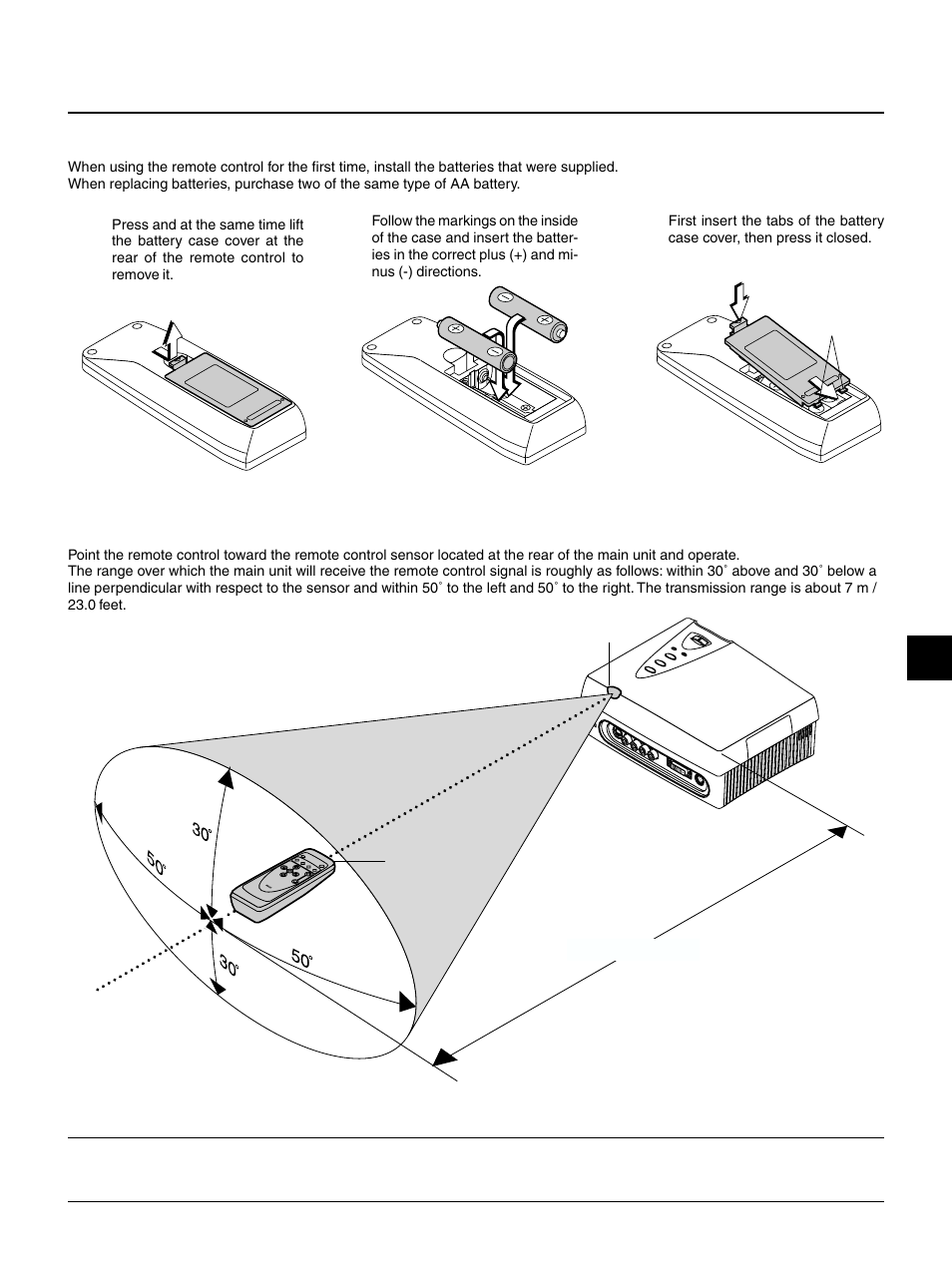 Preparing the remote control | PLUS Vision HE-3100 User Manual | Page 11 / 44
