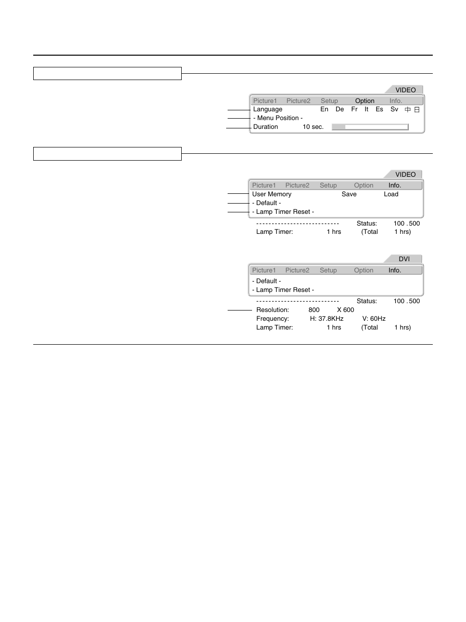 Option, Info | PLUS Vision HE-3100 User Manual | Page 28 / 44