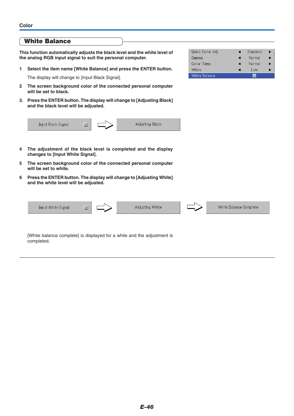 White balance | PLUS Vision U4-237 User Manual | Page 46 / 64