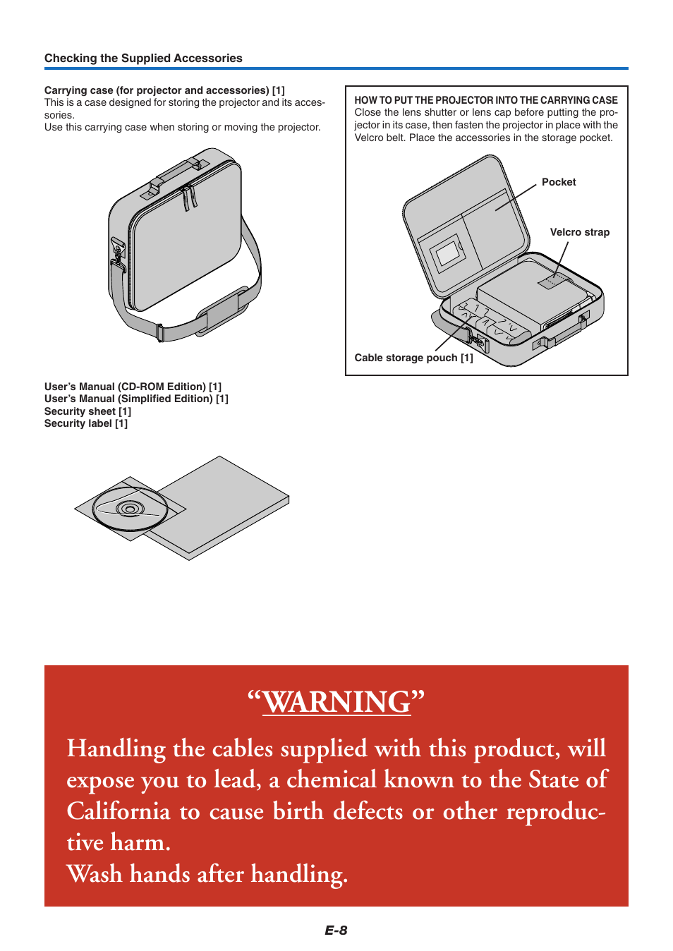 Warning | PLUS Vision U4-237 User Manual | Page 8 / 64