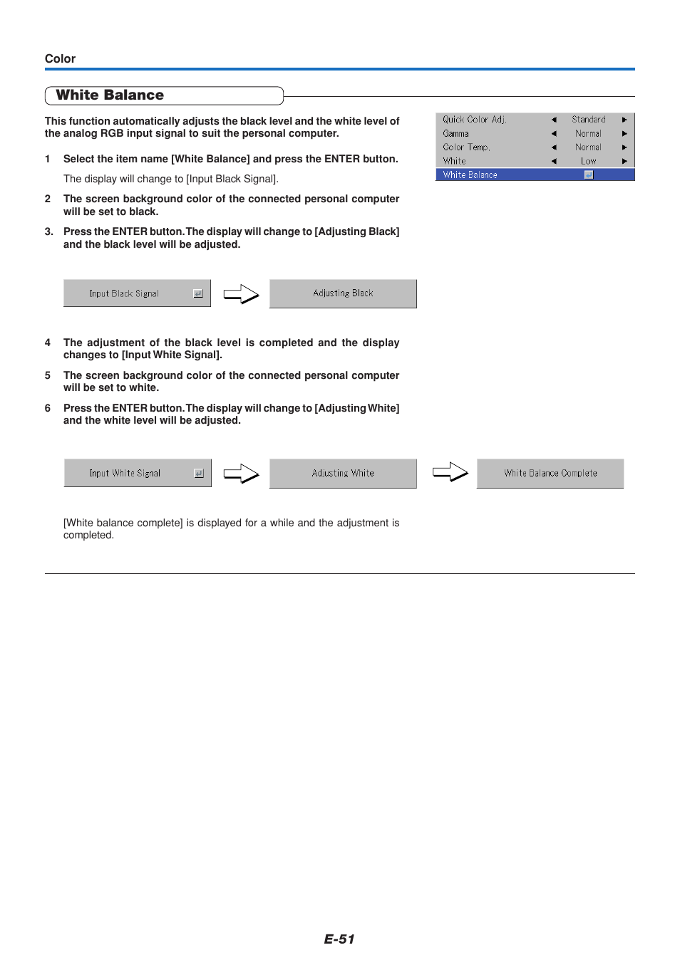 White balance | PLUS Vision U5-432 User Manual | Page 51 / 70