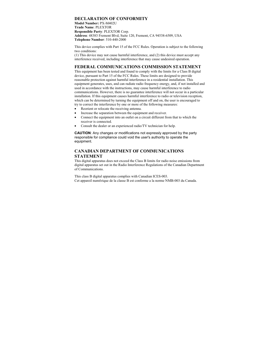 Plextor CONVERTX PX-M402U User Manual | Page 3 / 80