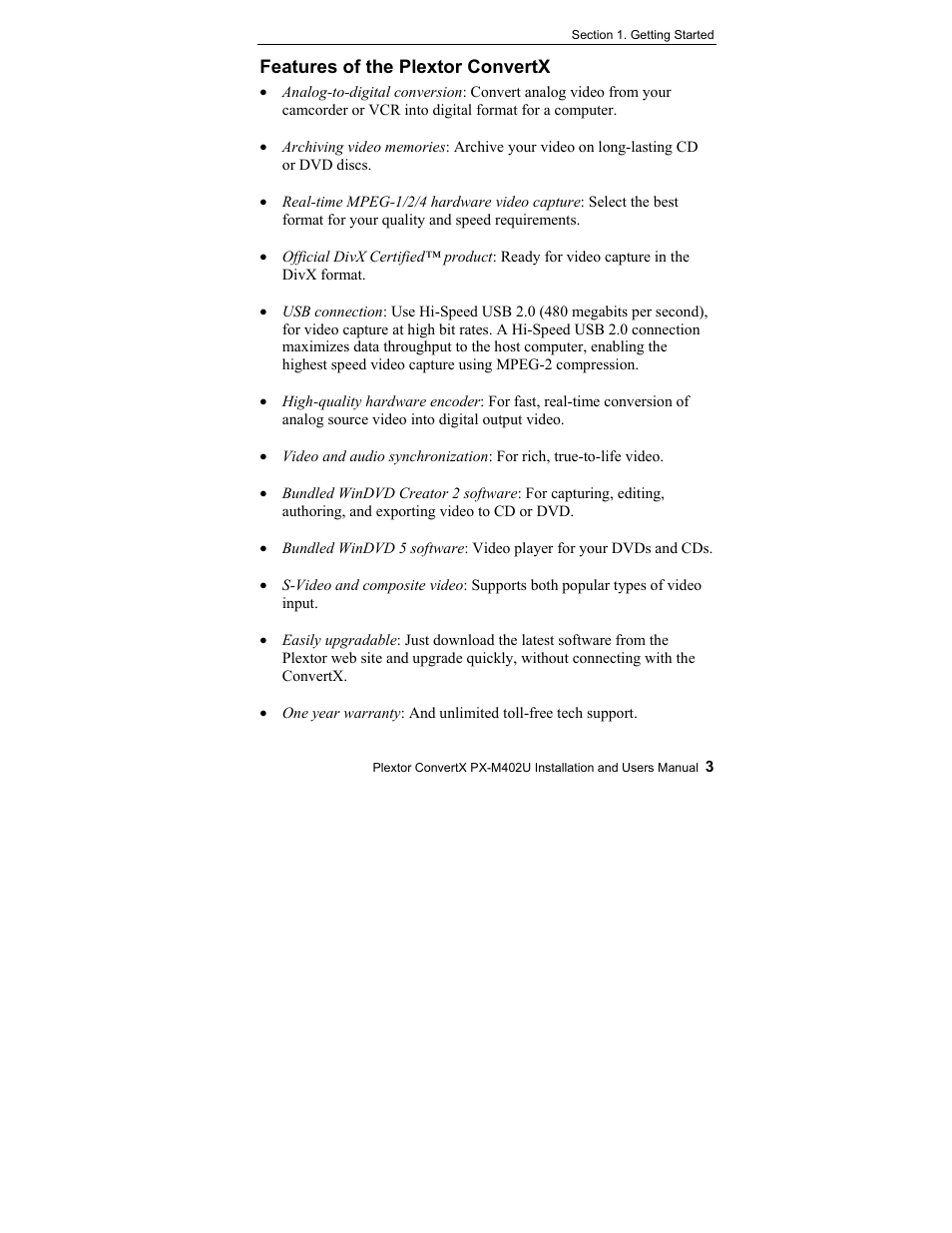 Plextor CONVERTX PX-M402U User Manual | Page 9 / 80